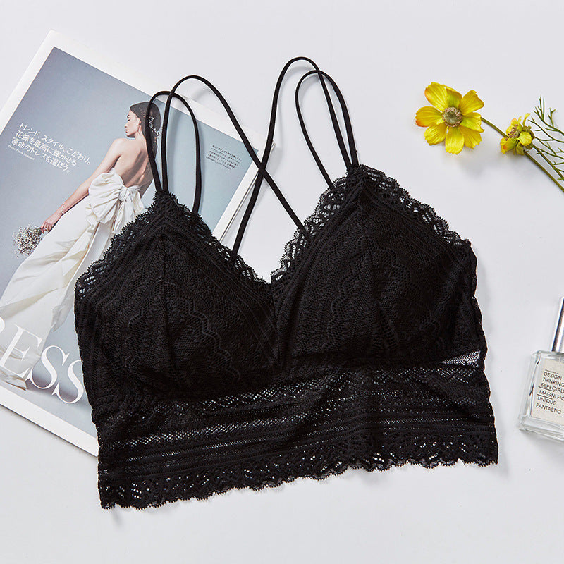 Japanese Seamless Lace Sexy Gathered Beautiful Back Underwear