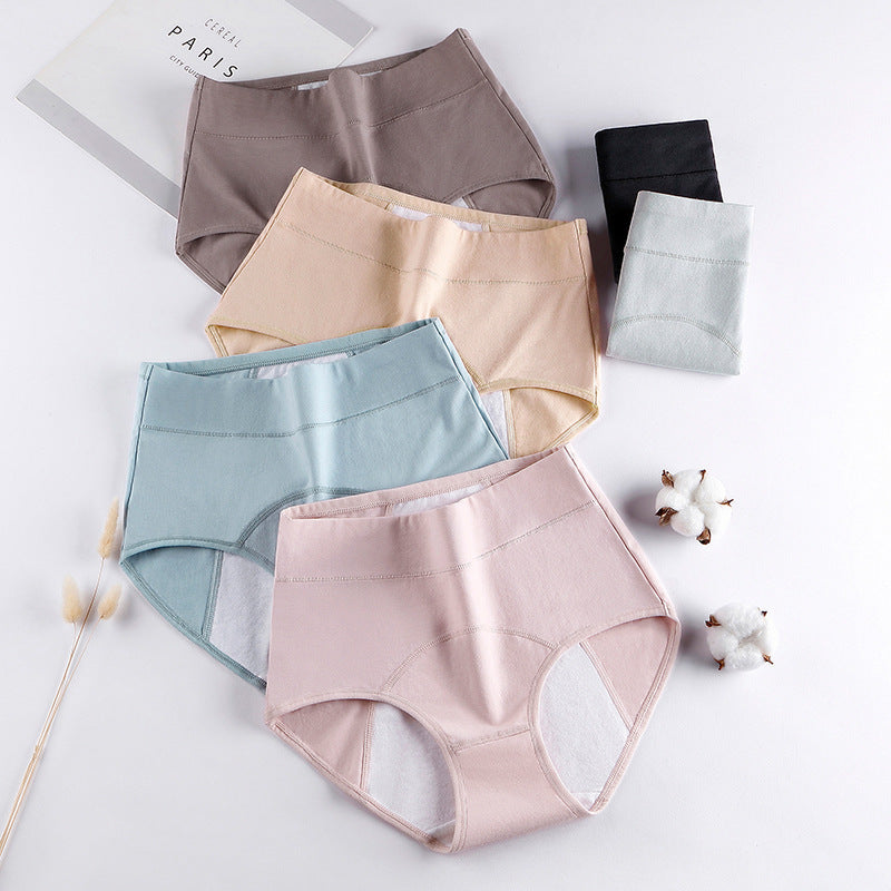 Women's Cotton High-waist Physiological Underwear