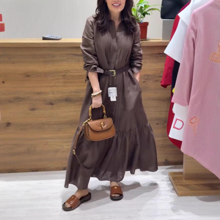 Fashion Personality Female Button Temperament Dress