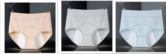 Women's Cotton High-waist Physiological Underwear