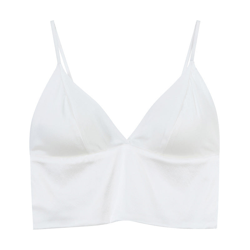 Women's Silk Underwear Seamless Beautiful Back Underwired Bra