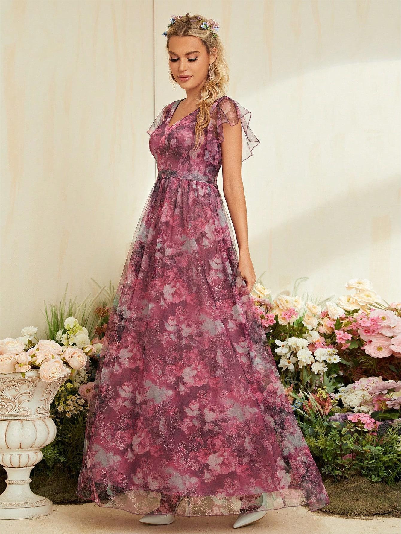 Ruffled Swing Graduation Season Dance Dress