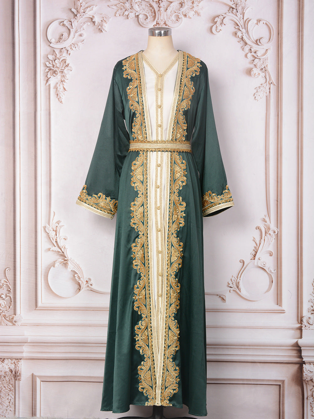 Muslim Women's Wear Beaded Two-piece Set Dress