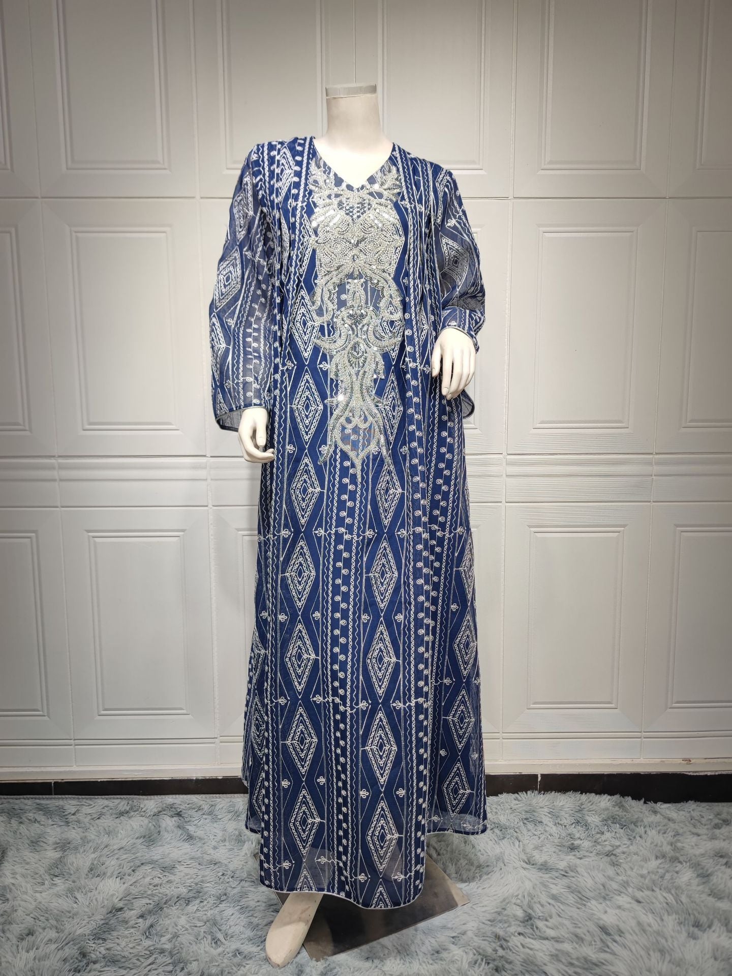 Muslim Saudi Dubai Evening Gown Embroidered Robe