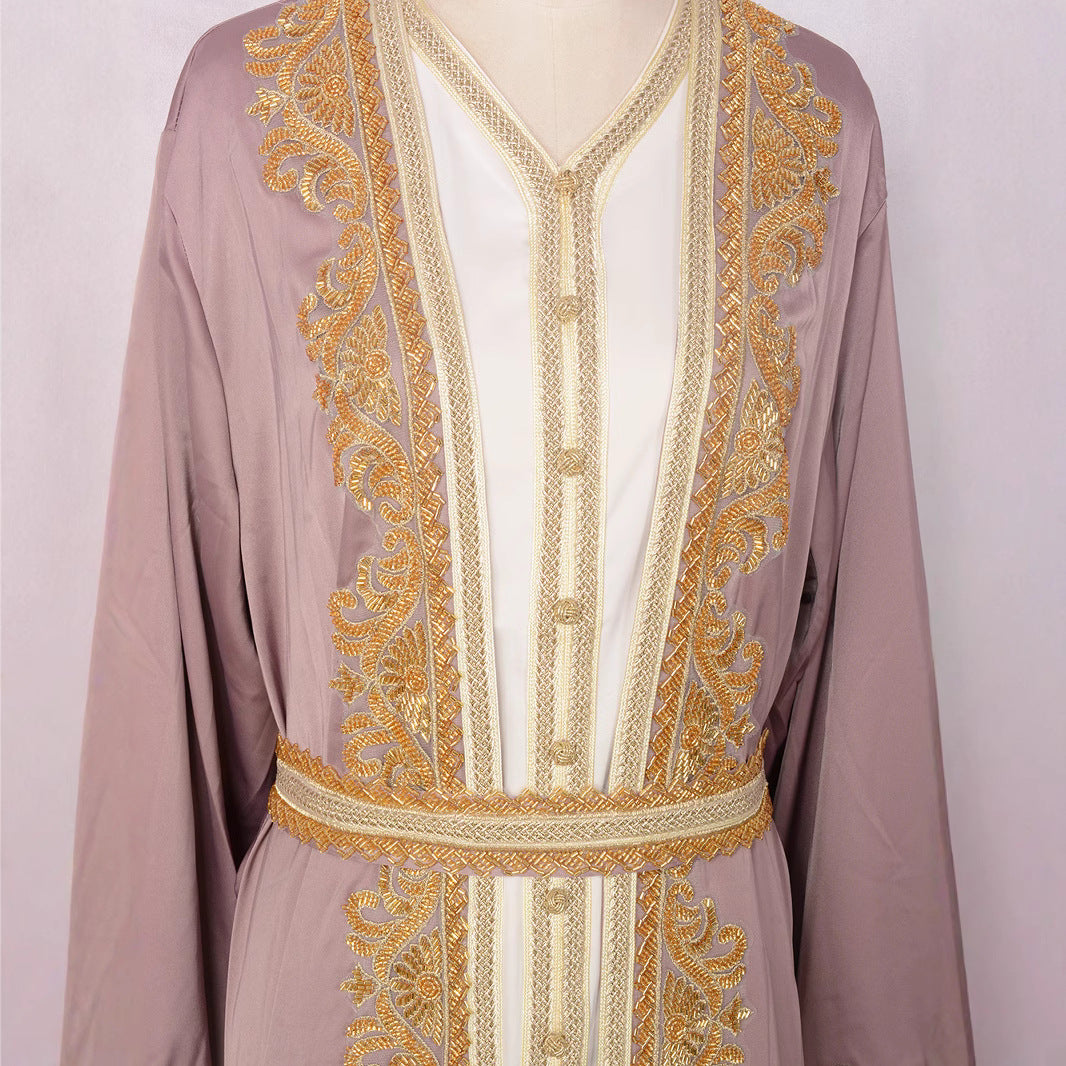 Muslim Women's Wear Beaded Two-piece Set Dress