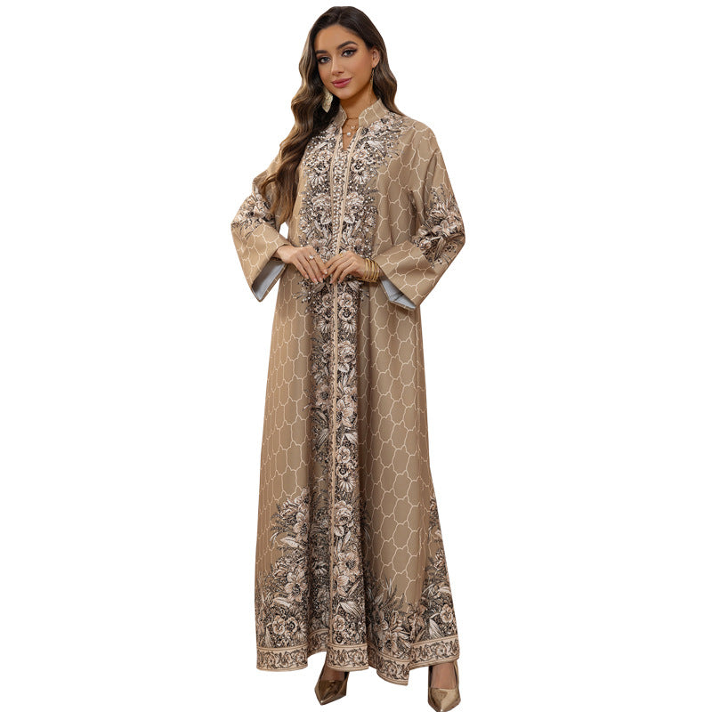 Robe Dress Rhinestone Women's Clothing