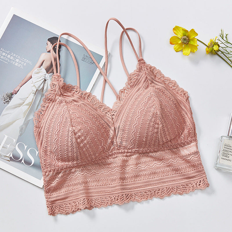 Japanese Seamless Lace Sexy Gathered Beautiful Back Underwear