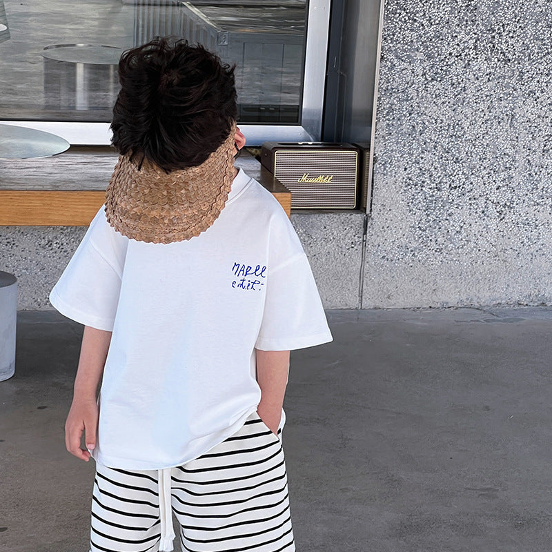 Boys' Back Number Printed Half Sleeve