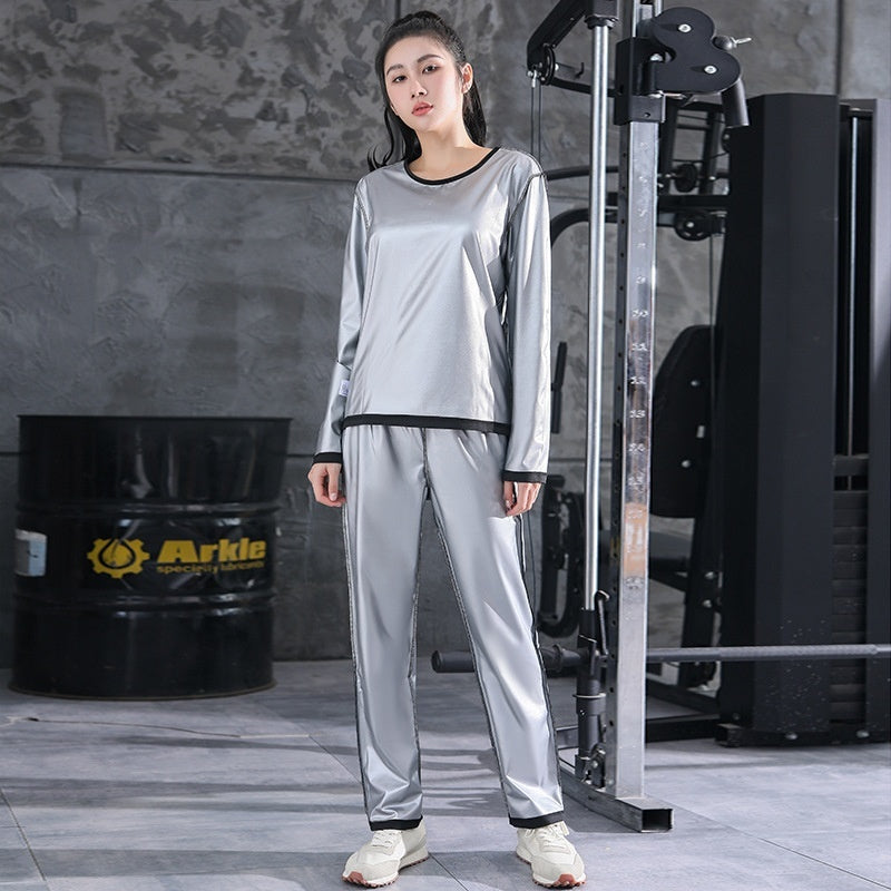 Violently Sweat Suit Women's Suit Plus Size Exercise Short Sleeve