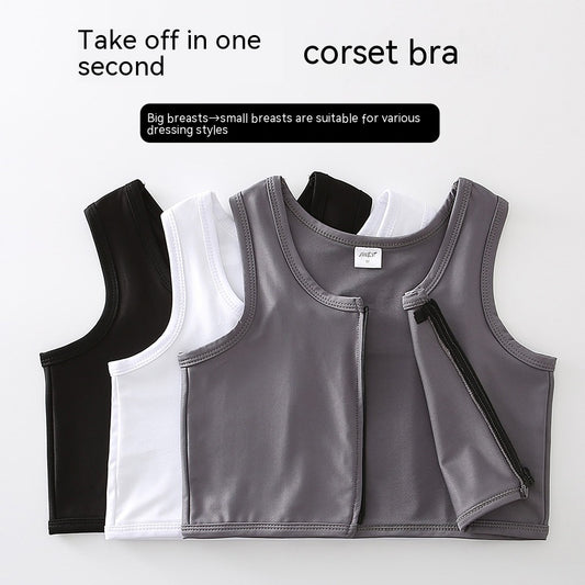Women's Fashion Zipper Corset Underwear