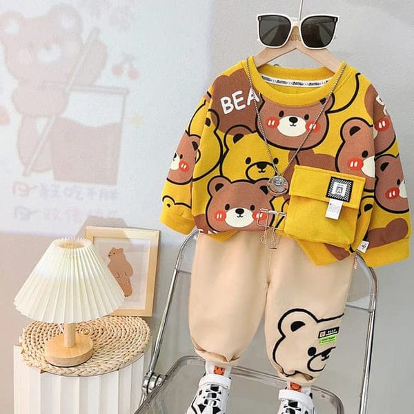 SKIN COLOR TEDDY BEAR WINTER PANEL TRACKSUIT