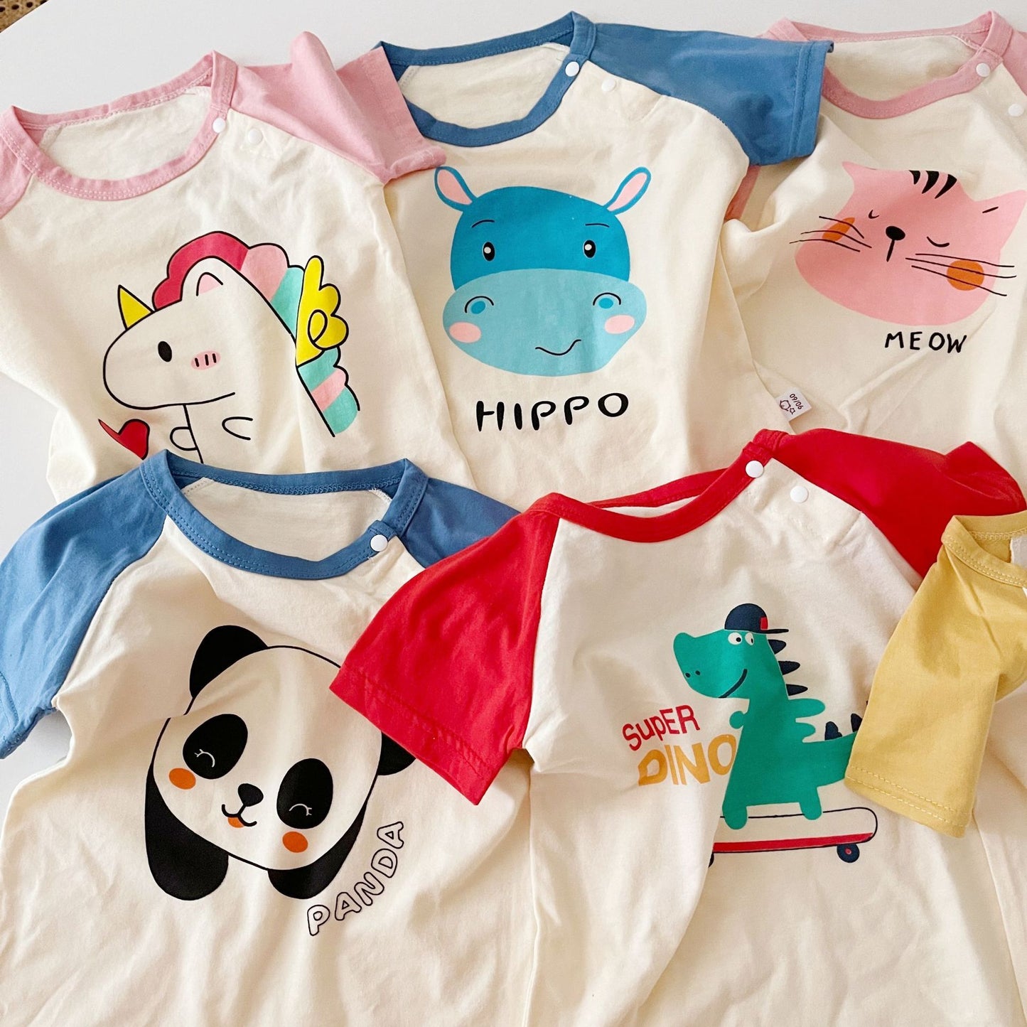 Children's T-shirt Cotton Cartoon Boys and Girls Baby Short Sleeves