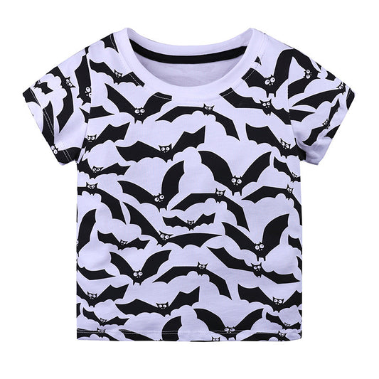 Knitted Cotton Men's And Women's Baby Short-Sleeved T-Shirt