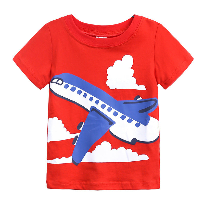 Knitted Cotton Men's And Women's Baby Short-Sleeved T-Shirt