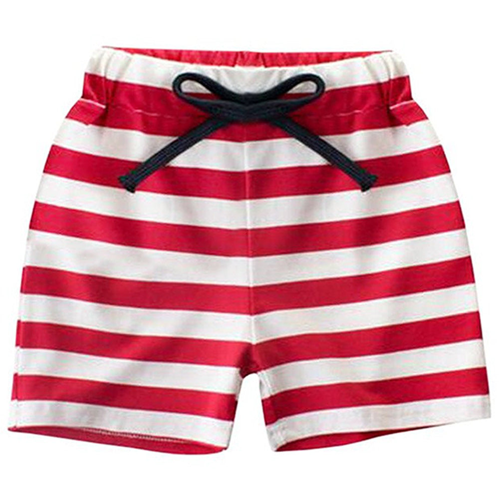 Printed striped cotton two-piece home service