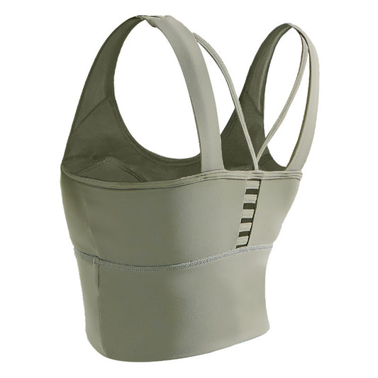 Double Shoulder Strap Sports Fixed Cup Sports Beauty Back Gather Running Sports Underwear