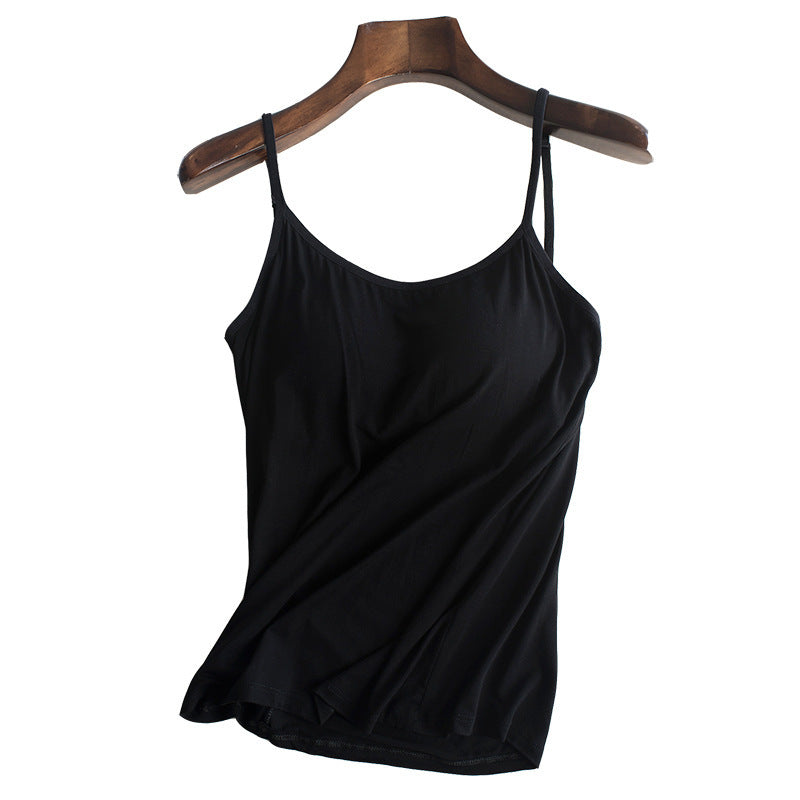 Women's Wear With Chest Pad Underwear Tank Top Mid-length Without Steel Ring