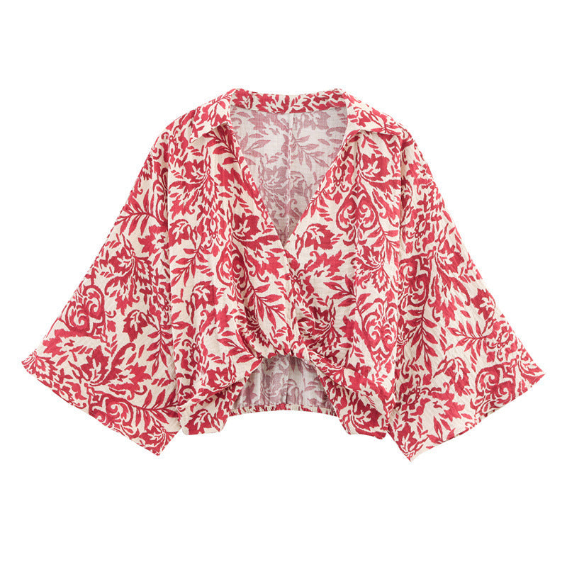 Summer Vacation Style Top Printed Wide Leg Pants