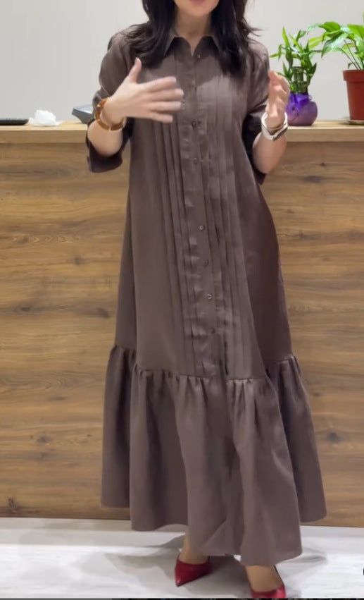 Fashion Personality Female Button Temperament Dress