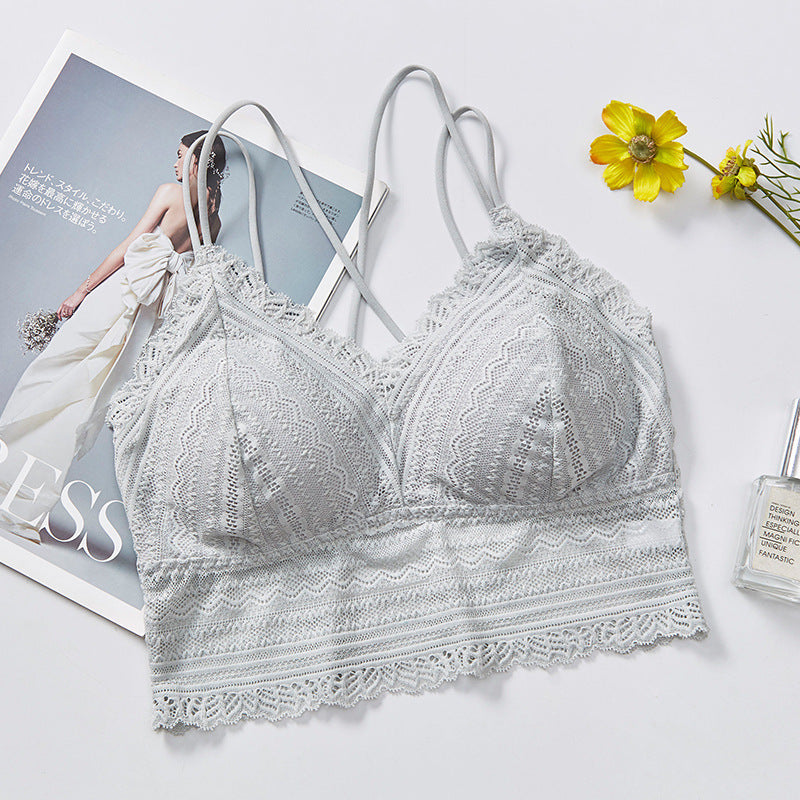 Japanese Seamless Lace Sexy Gathered Beautiful Back Underwear