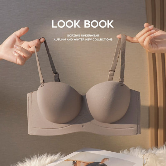 Women's Fashion Push Up Breast Holding Half Cup Non-slip Underwear None