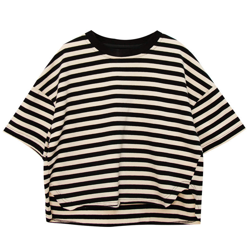 Summer Children Korean Striped Loose T-shirt
