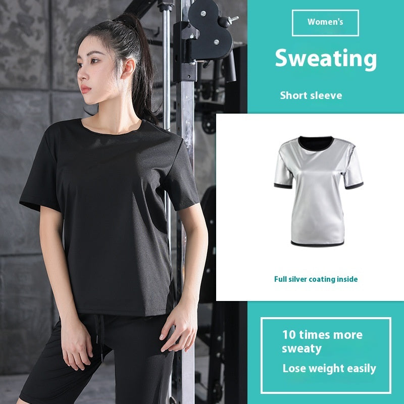 Violently Sweat Suit Women's Suit Plus Size Exercise Short Sleeve