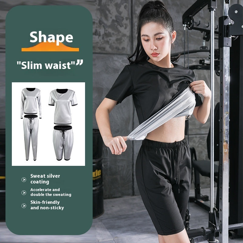 Violently Sweat Suit Women's Suit Plus Size Exercise Short Sleeve
