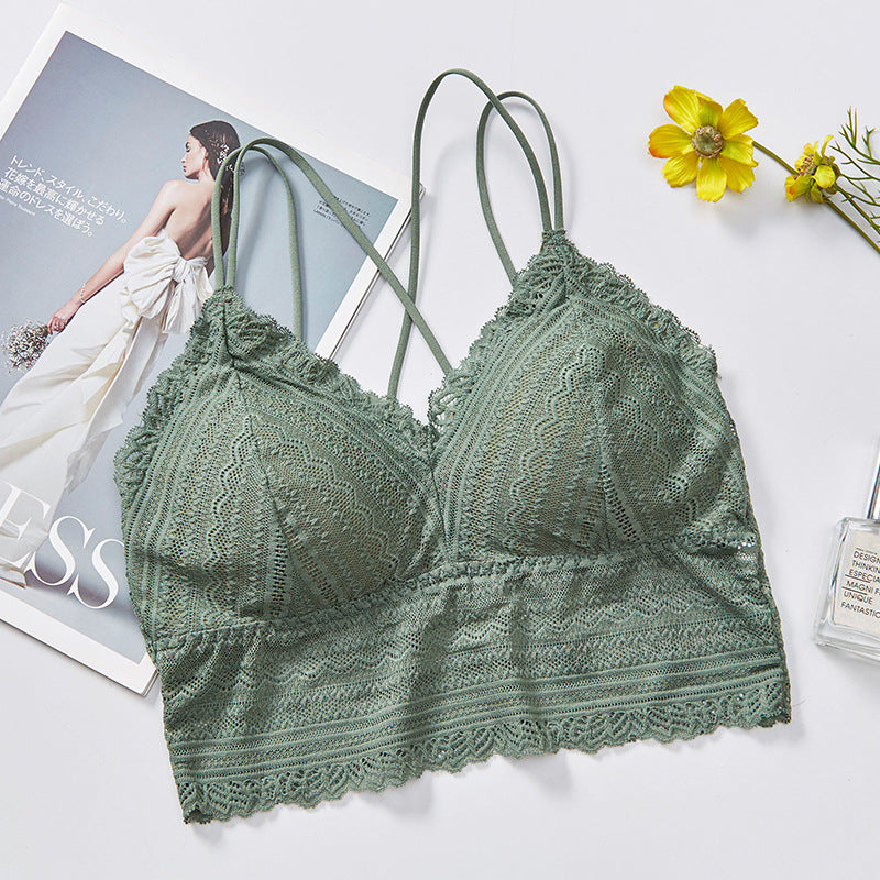 Japanese Seamless Lace Sexy Gathered Beautiful Back Underwear
