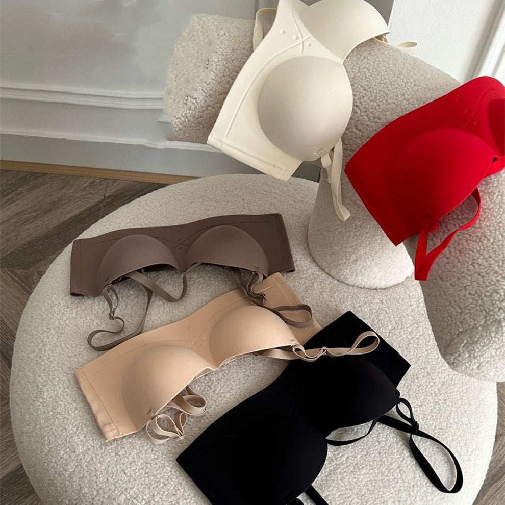 Women's Fashion Push Up Breast Holding Half Cup Non-slip Underwear None