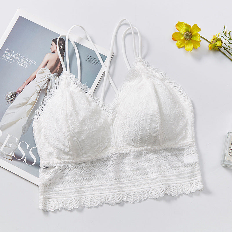Japanese Seamless Lace Sexy Gathered Beautiful Back Underwear