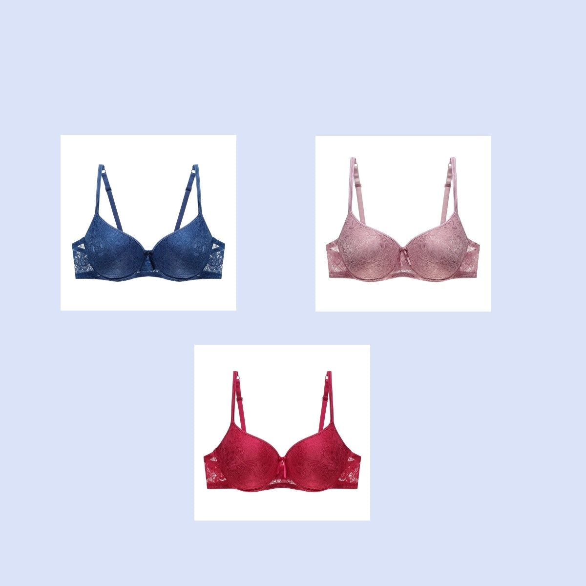 Women's Fashion Simple Solid Colour Deep V Underwear