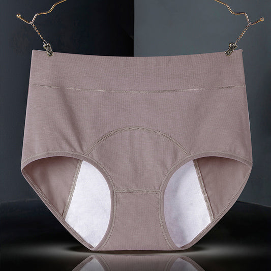 Women's Cotton High-waist Physiological Underwear
