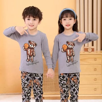 BASKET BALL BEAR PRINTED KIDS WEAR