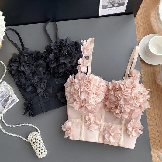 Fashion Three-dimensional Flower Camisole Women