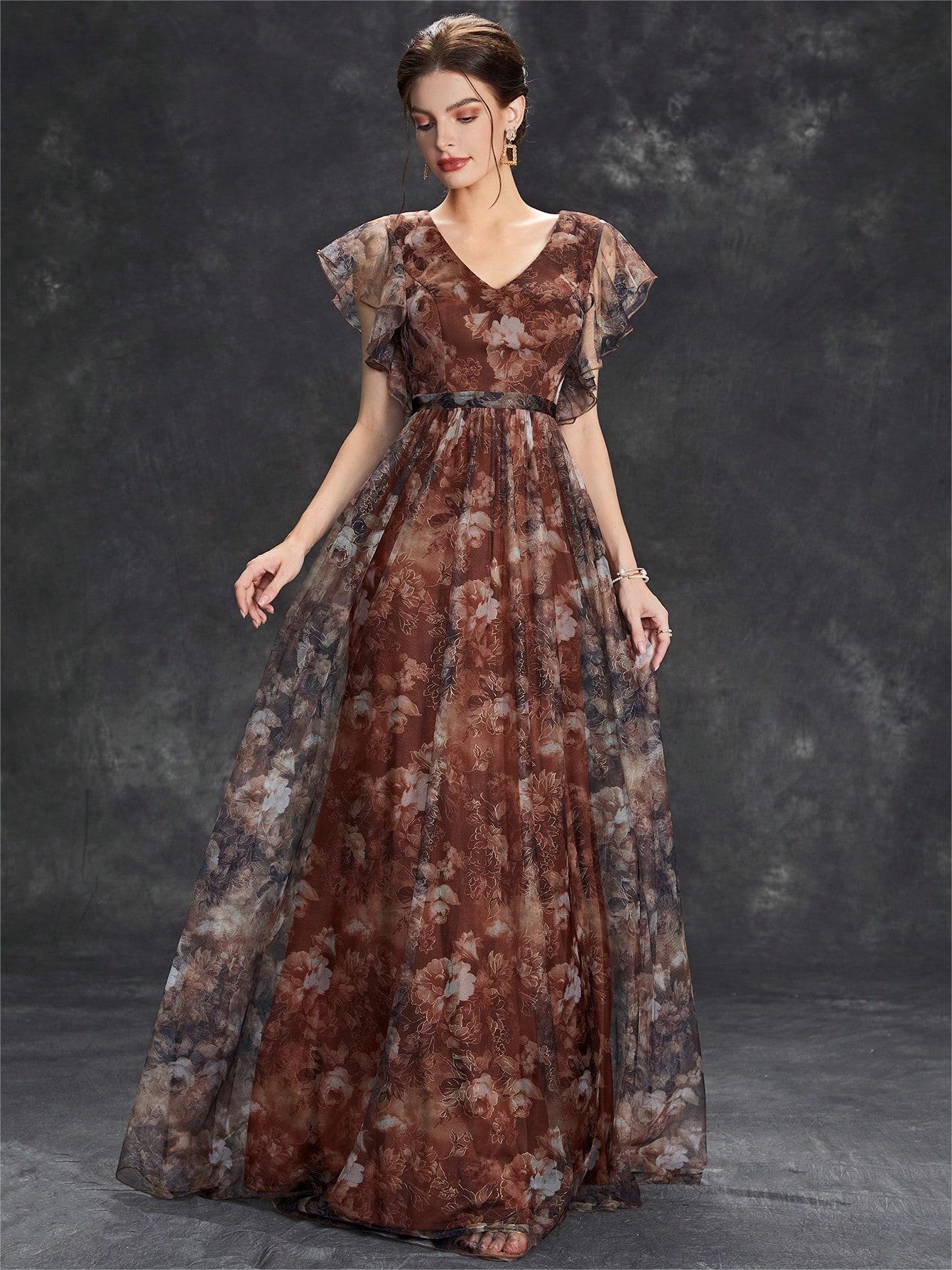 Ruffled Swing Graduation Season Dance Dress