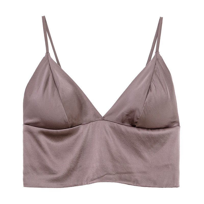 Women's Silk Underwear Seamless Beautiful Back Underwired Bra