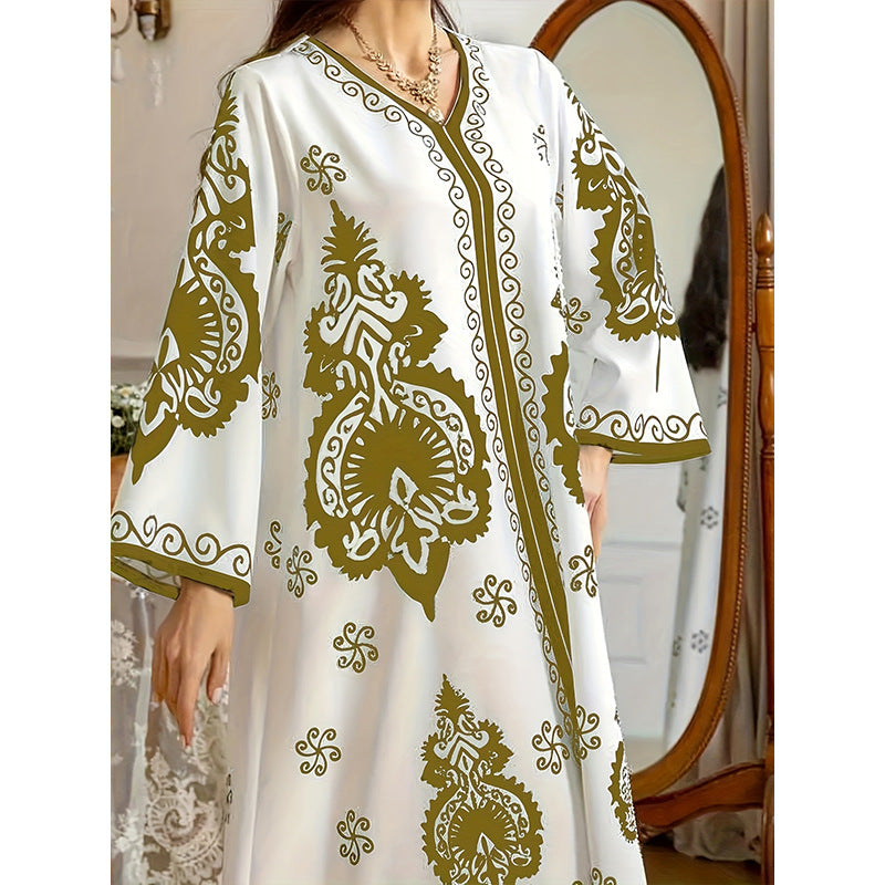 Dubai Turkey Indonesia Travel Bronzing Gown Dress