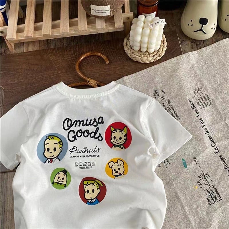 Summer Boys And Girls Fashion Short Sleeve T-shirt