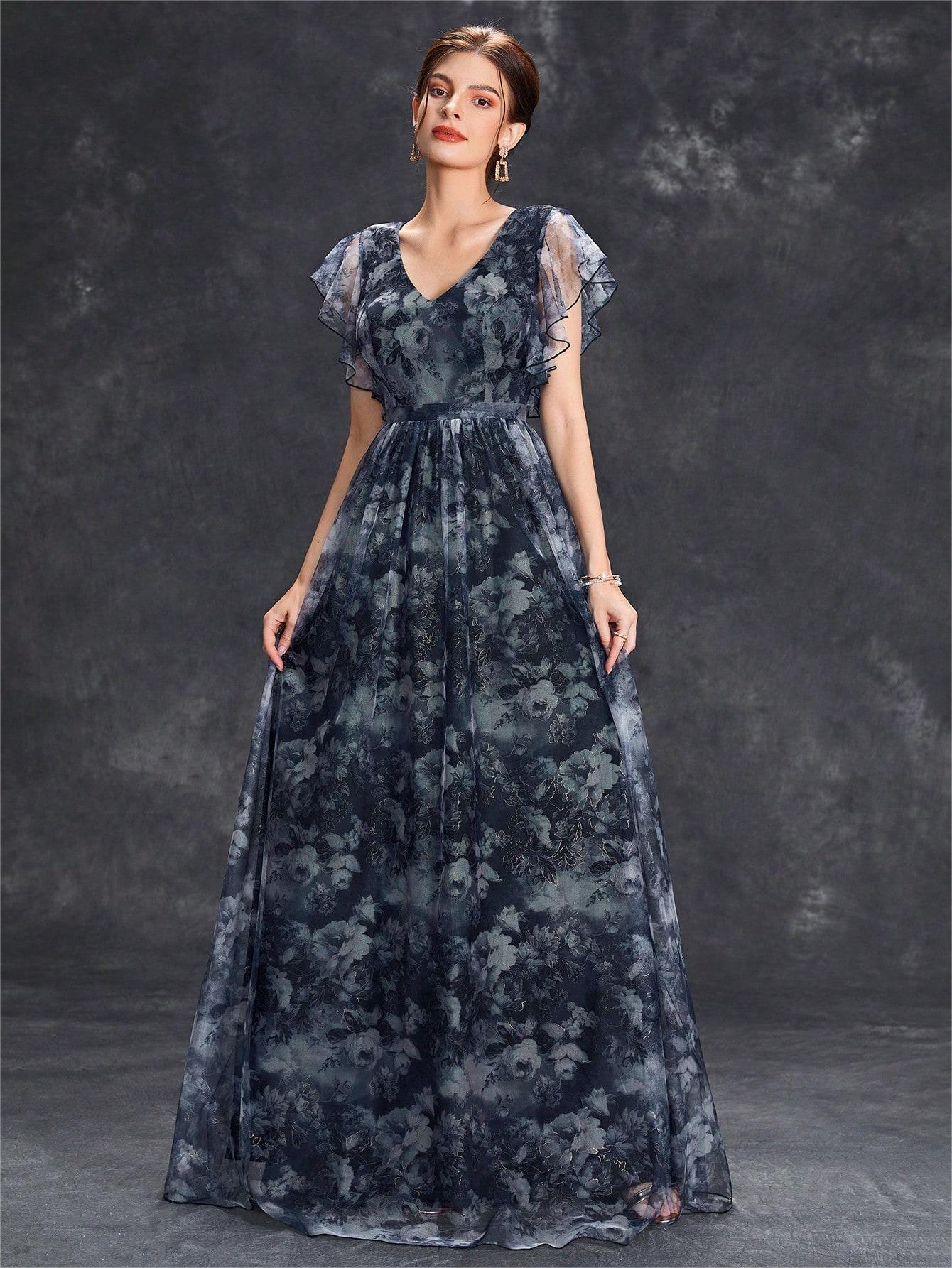 Ruffled Swing Graduation Season Dance Dress
