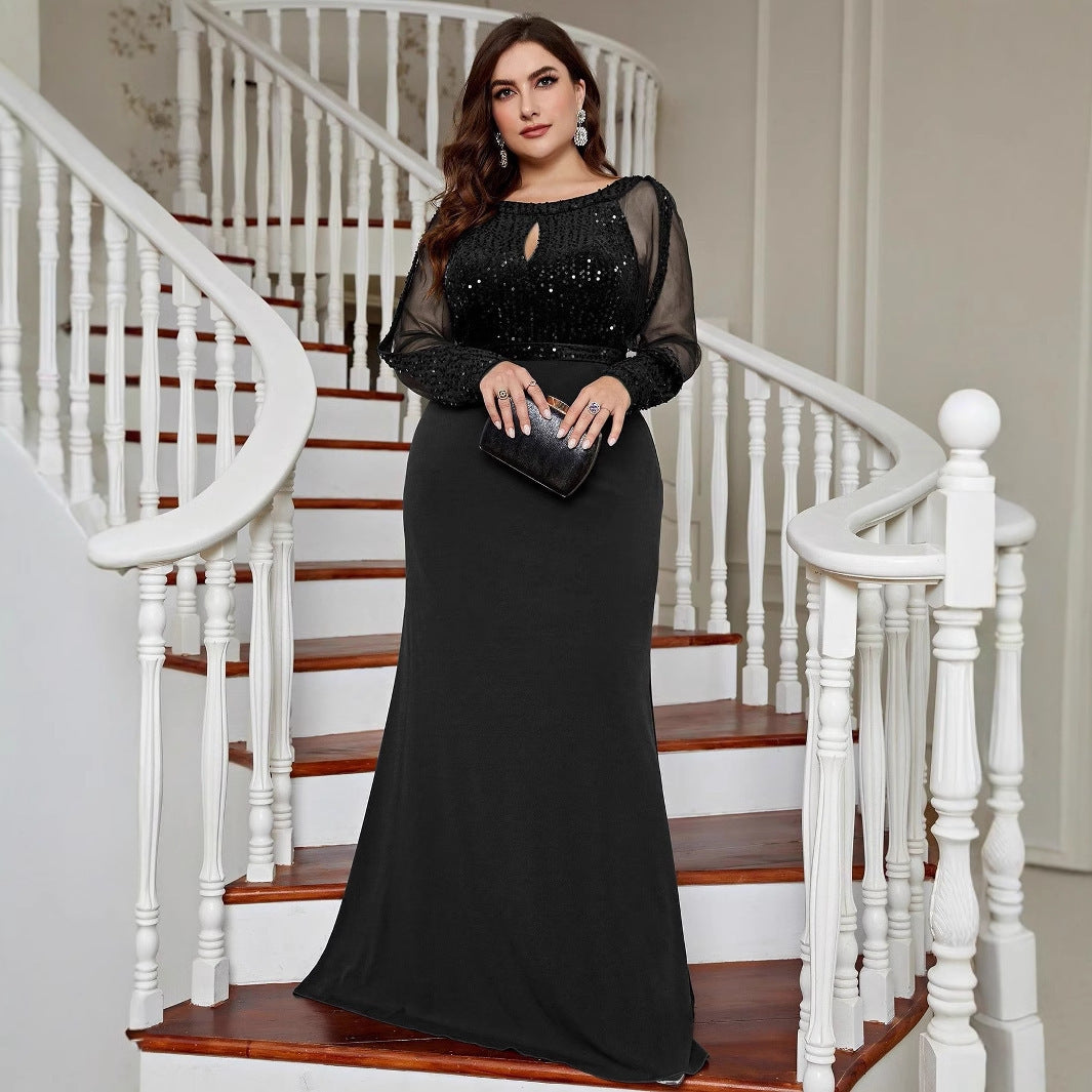 Plus Size Slim Fit Dress Party Gathering Banquet