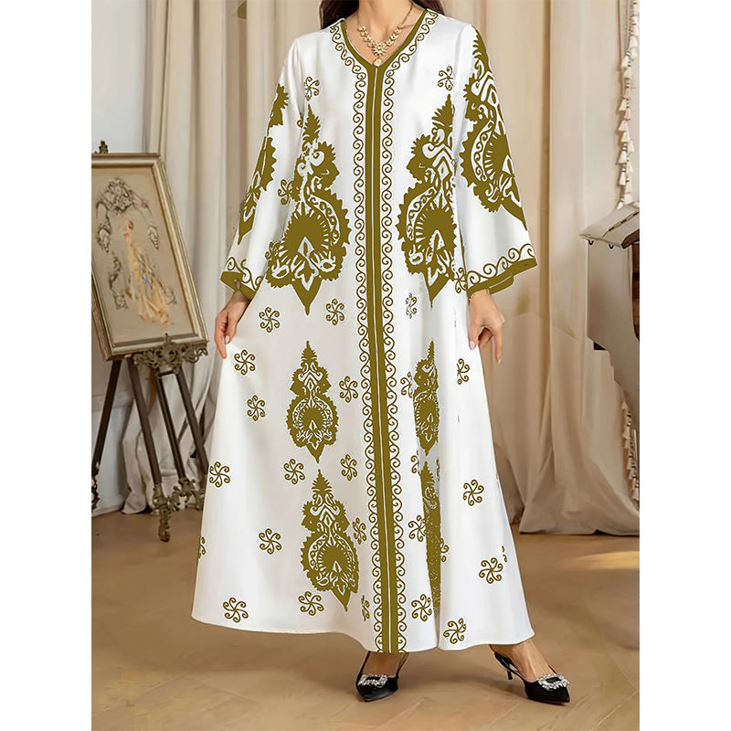 Dubai Turkey Indonesia Travel Bronzing Gown Dress