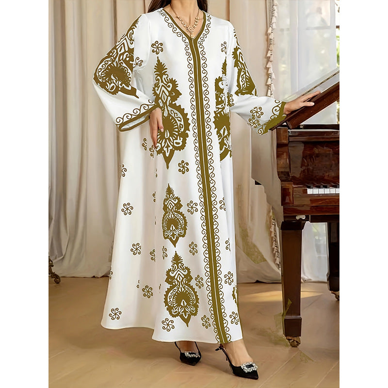 Dubai Turkey Indonesia Travel Bronzing Gown Dress