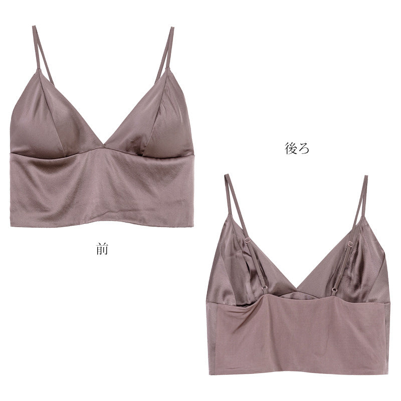 Women's Silk Underwear Seamless Beautiful Back Underwired Bra