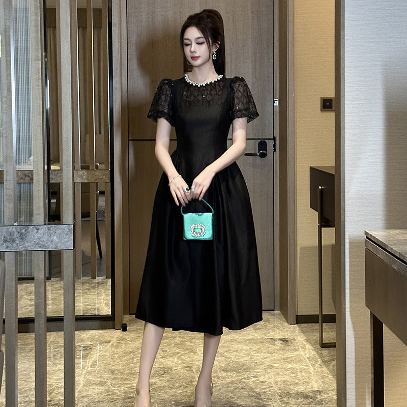 Retro Slimming Hepburn Style Little Black Dress