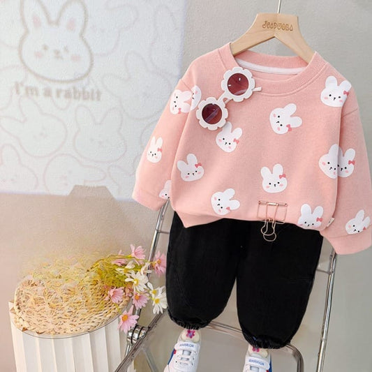 PINK CAT COLORFULL WINTER PANEL TRACKSUIT