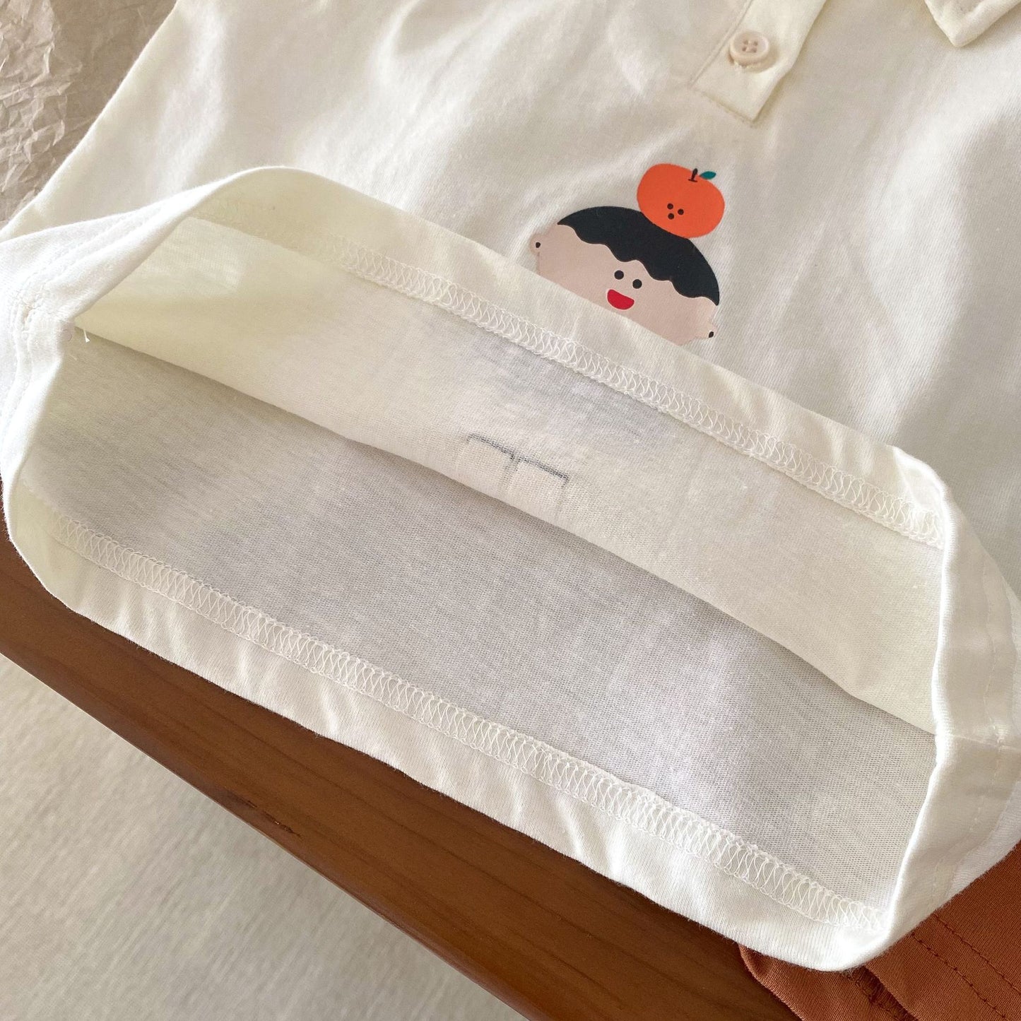 Boy's Cartoon Western Style Striped Short Sleeve