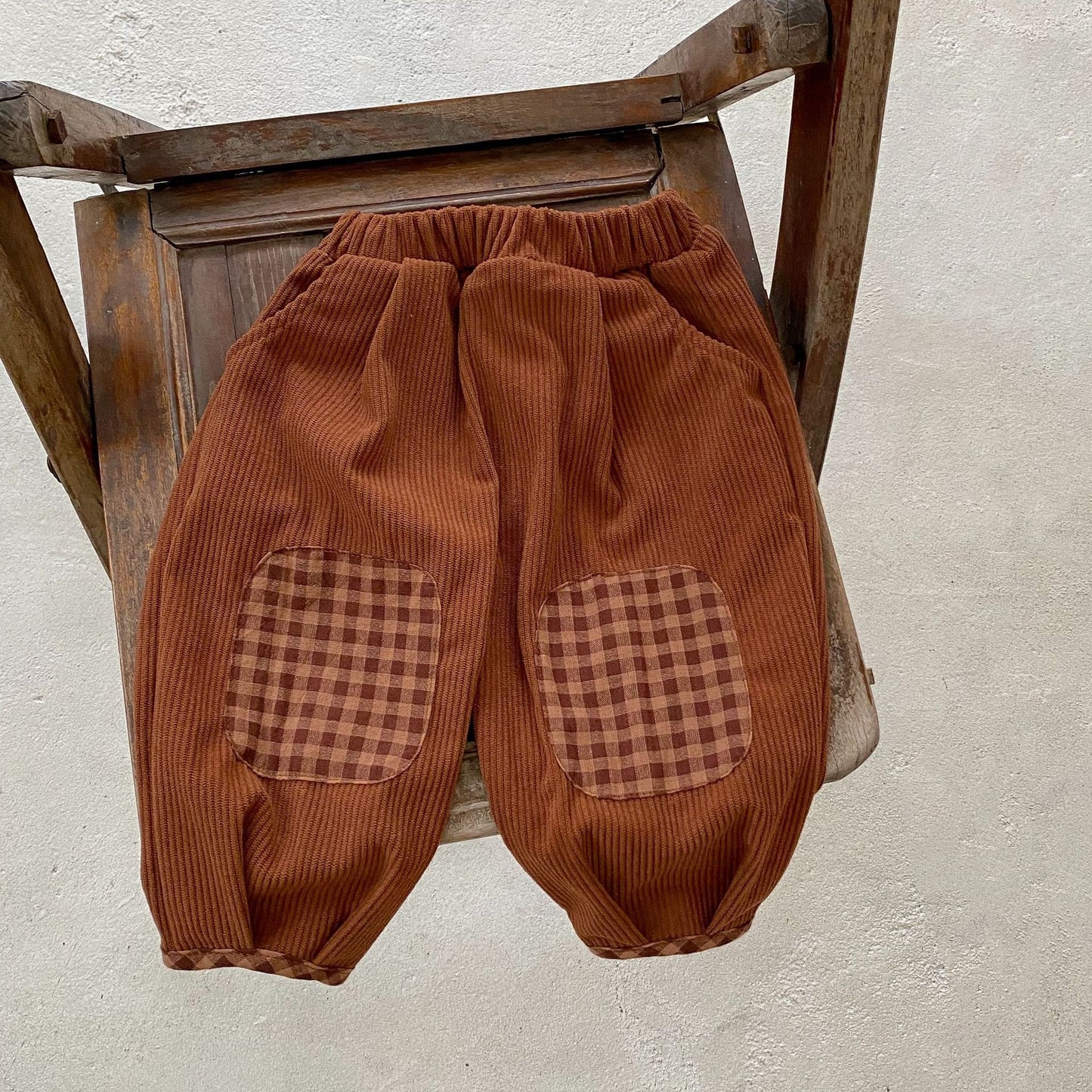 Baby Corduroy Check Pattren All-match Trousers