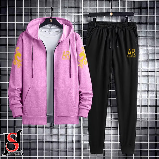 WINTER PINK ZIPPER HOODIE + TROUSER