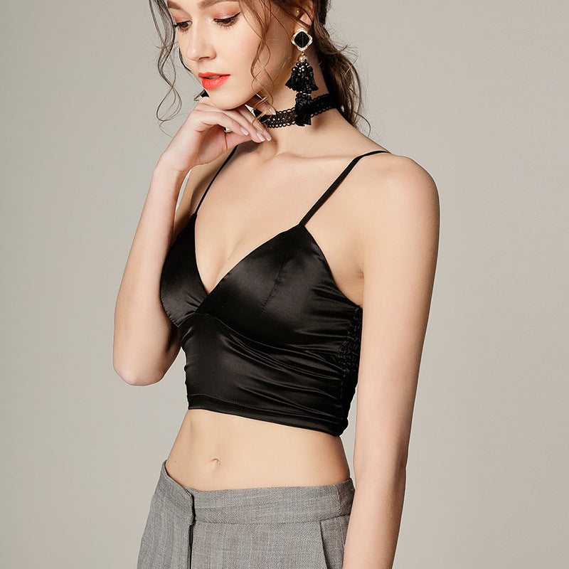 Women's Low Cut Sling Glossy Silk Underwear